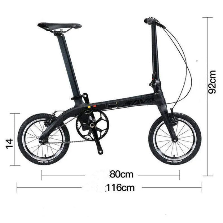 14 Inch SAVA Z0 Carbon Fiber Folding Bike - SAVA Carbon Bike