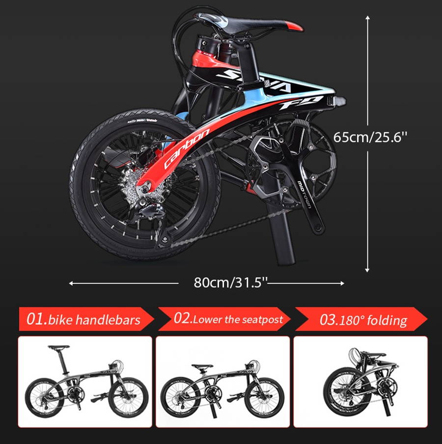 easy to fold-sava z2 carbon folding bike