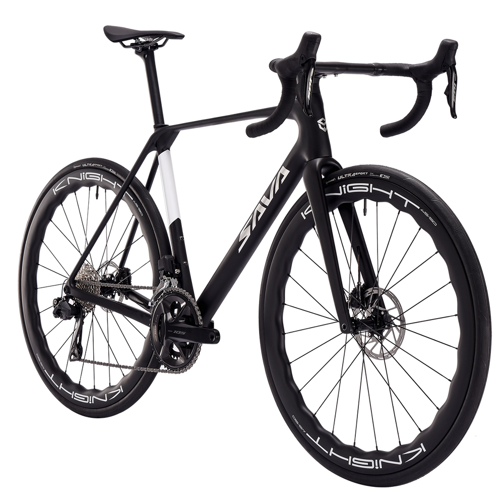 SAVA AeroX SLR7 105 Di2 Carbon Road Bike 24 speed-Knight carbon wheelsets-Black Side