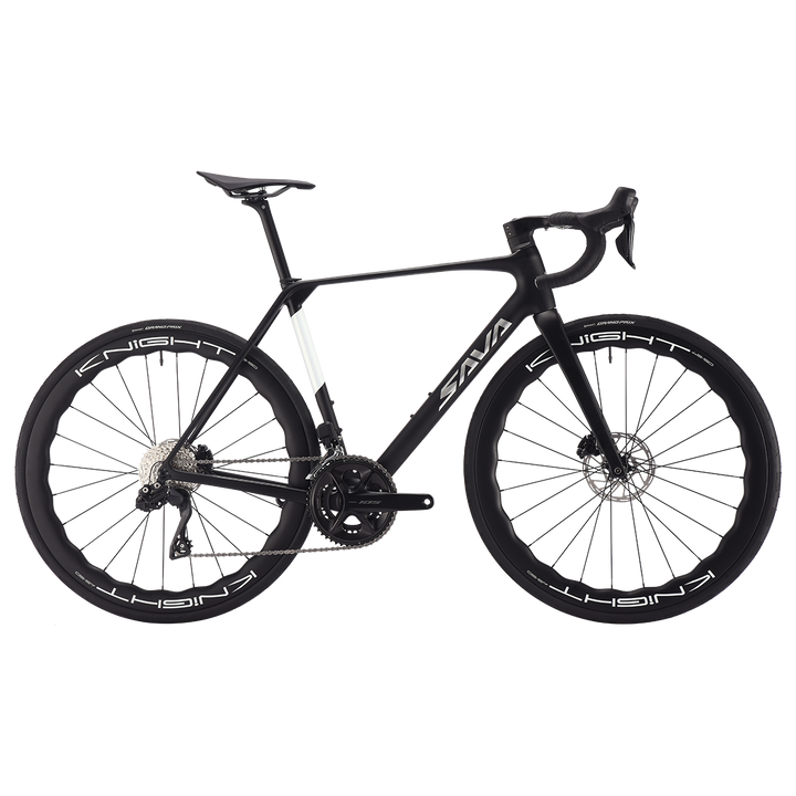 SAVA AeroX SLR7 105 Di2 Carbon Road Bike 24 speed-Knight carbon wheelsets-Black