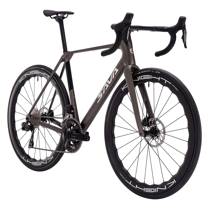 SAVA AeroX SLR7 105 Di2 Carbon Road Bike 24 speed-Knight carbon wheelsets-Gray Side