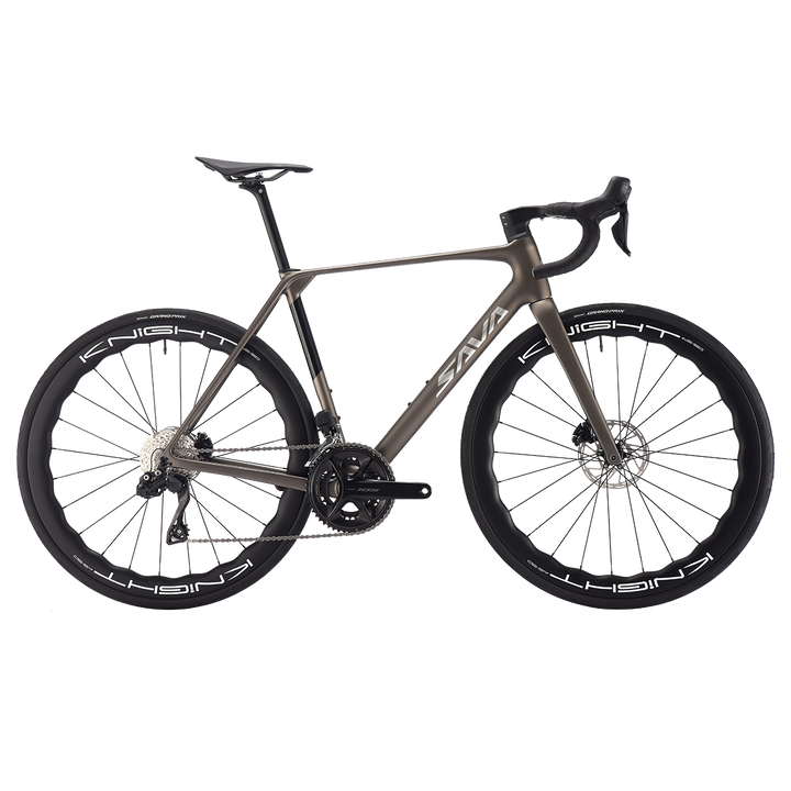 SAVA AeroX SLR7 105 Di2 Carbon Road Bike 24 speed-Knight carbon wheelsets-Gray