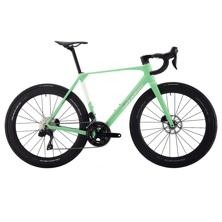SAVA AeroX SLR7 105 Di2 Carbon Road Bike 24 speed-Dura Ace Carbon Wheesets -Green