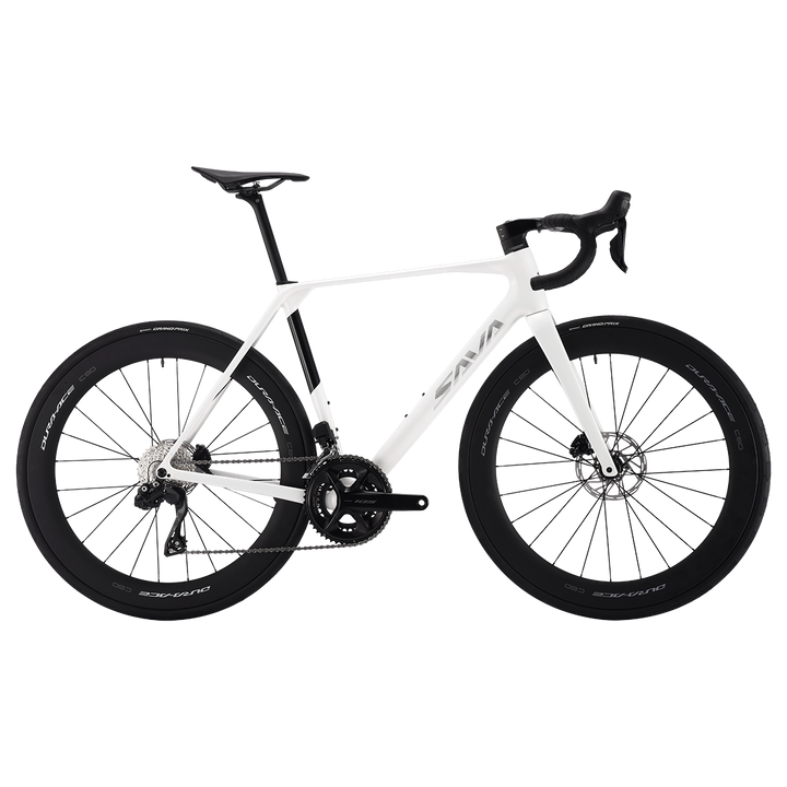 SAVA AeroX SLR7 105 Di2 Carbon Road Bike 24 speed-Dura Ace Carbon Wheesets -White