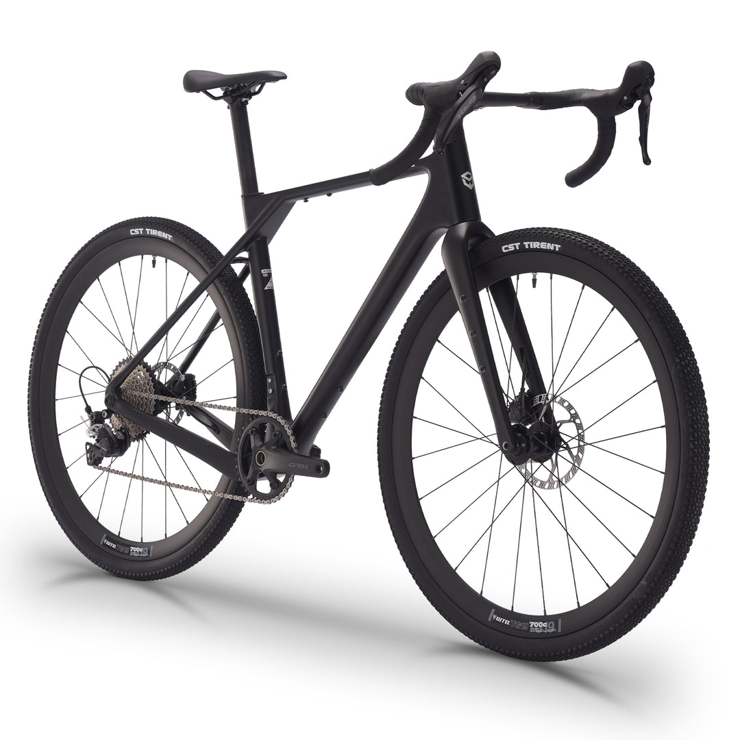 SAVA GelaroS6 carbon fiber gravel bike|shimano grx600 groupset|Flared Aluminum Handlebar|Classic Black