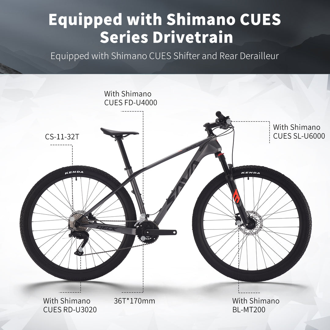 SAVA DECK2.0 comes with shimano cues drivetrain