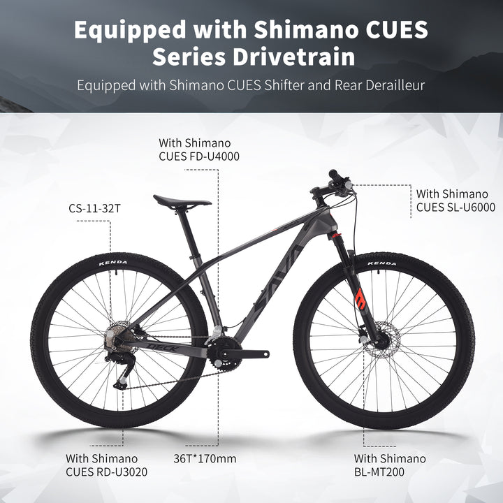 SAVA DECK2.0 comes with shimano cues drivetrain