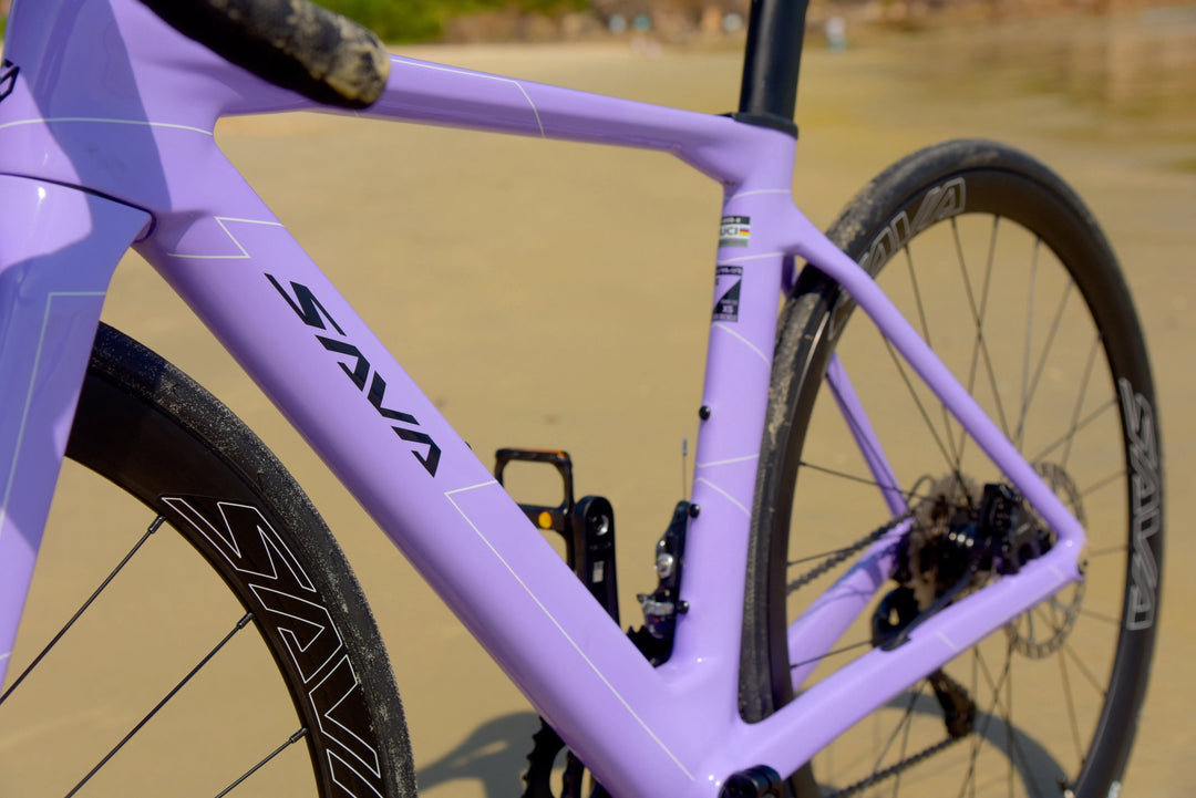 Exquisite stylish painted A4 carbon frame-real shot