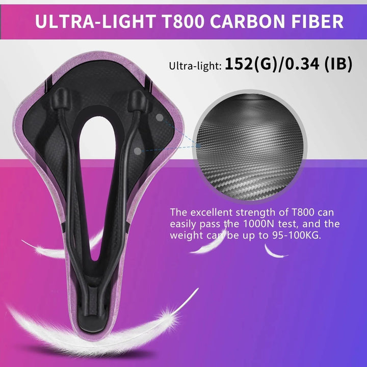 Comfortable Bike Seat Lightweight 3K Full Carbon Saddle Cushion - SAVA Carbon Bike