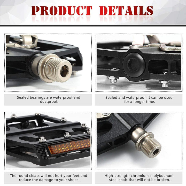 Mountain Bike Pedals 9/16" Crank With Lock Pedal And Flat Pedals - SAVA Carbon Bike