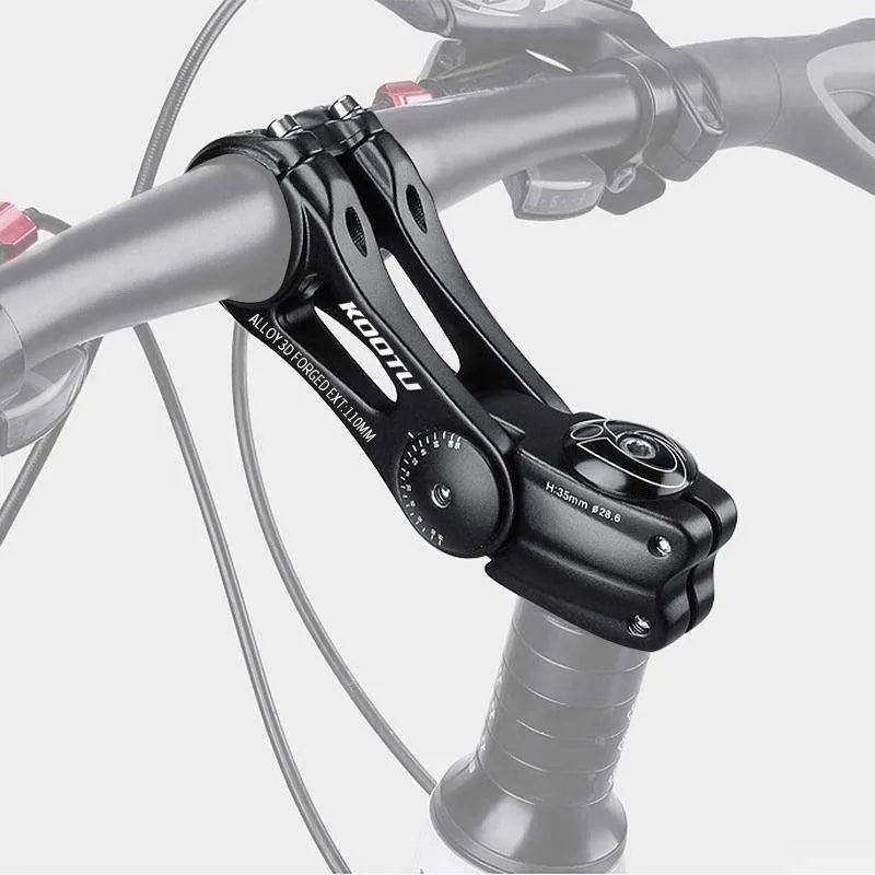 thumbnail image 2 of Adjustable MTB Stem Riser – 1 1/8" Handlebar Extender, 115/180/210mm, Matte Black 2 of 6