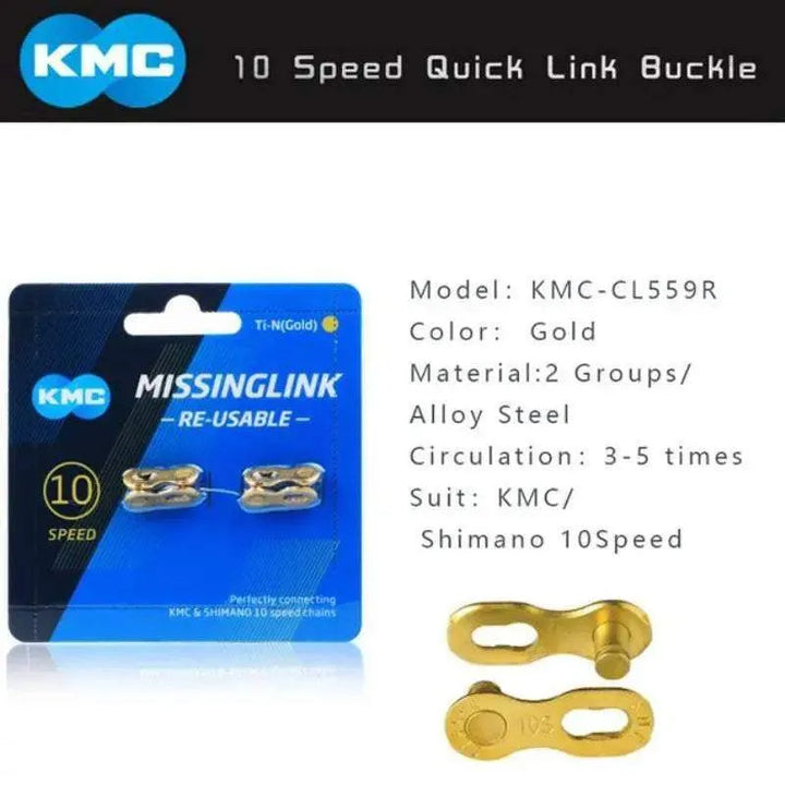One Pair KMC Bicycle Chain Buckle 9/10/11/12 Speed Gold Bike Links - SAVA Carbon Bike