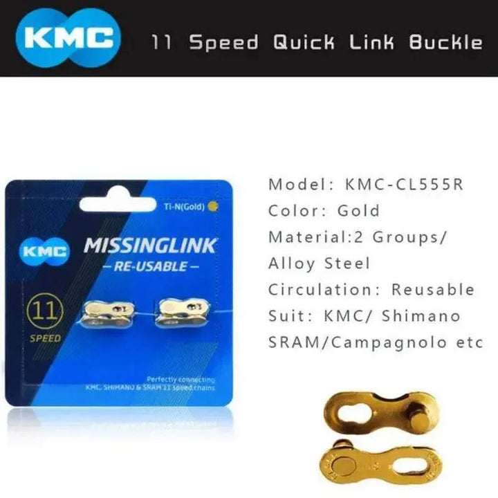 One Pair KMC Bicycle Chain Buckle 9/10/11/12 Speed Gold Bike Links - SAVA Carbon Bike