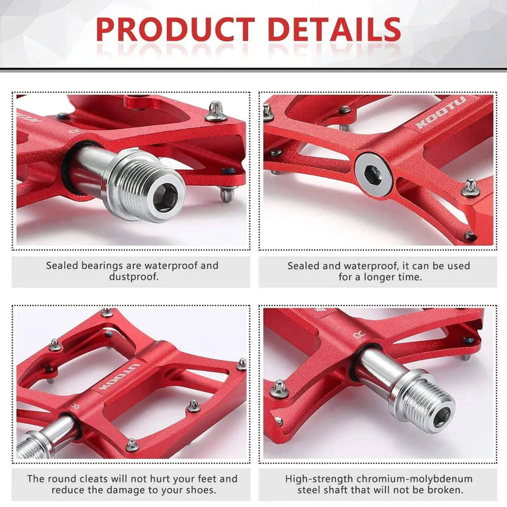 Platform Mountain Bike Pedals Aluminum 9/16" Flat Mtb Pedals - SAVA Carbon Bike