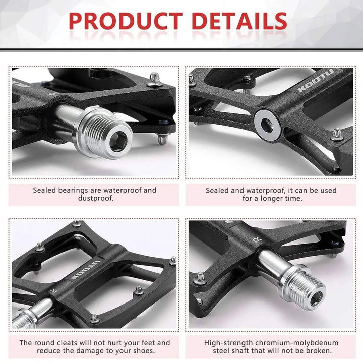 Platform Mountain Bike Pedals Aluminum 9/16" Flat Mtb Pedals - SAVA Carbon Bike