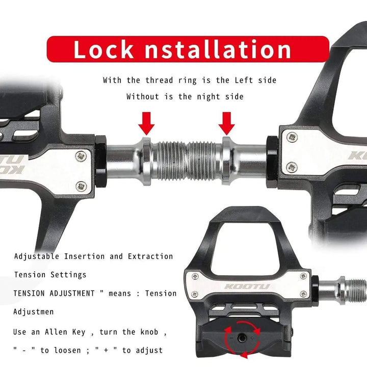 Road Bike Lock Pedal Cleats Set Clipless Pedals - SAVA Carbon Bike