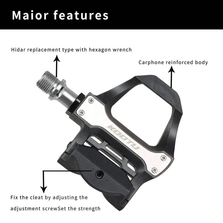 Road Bike Lock Pedal Cleats Set Clipless Pedals - SAVA Carbon Bike