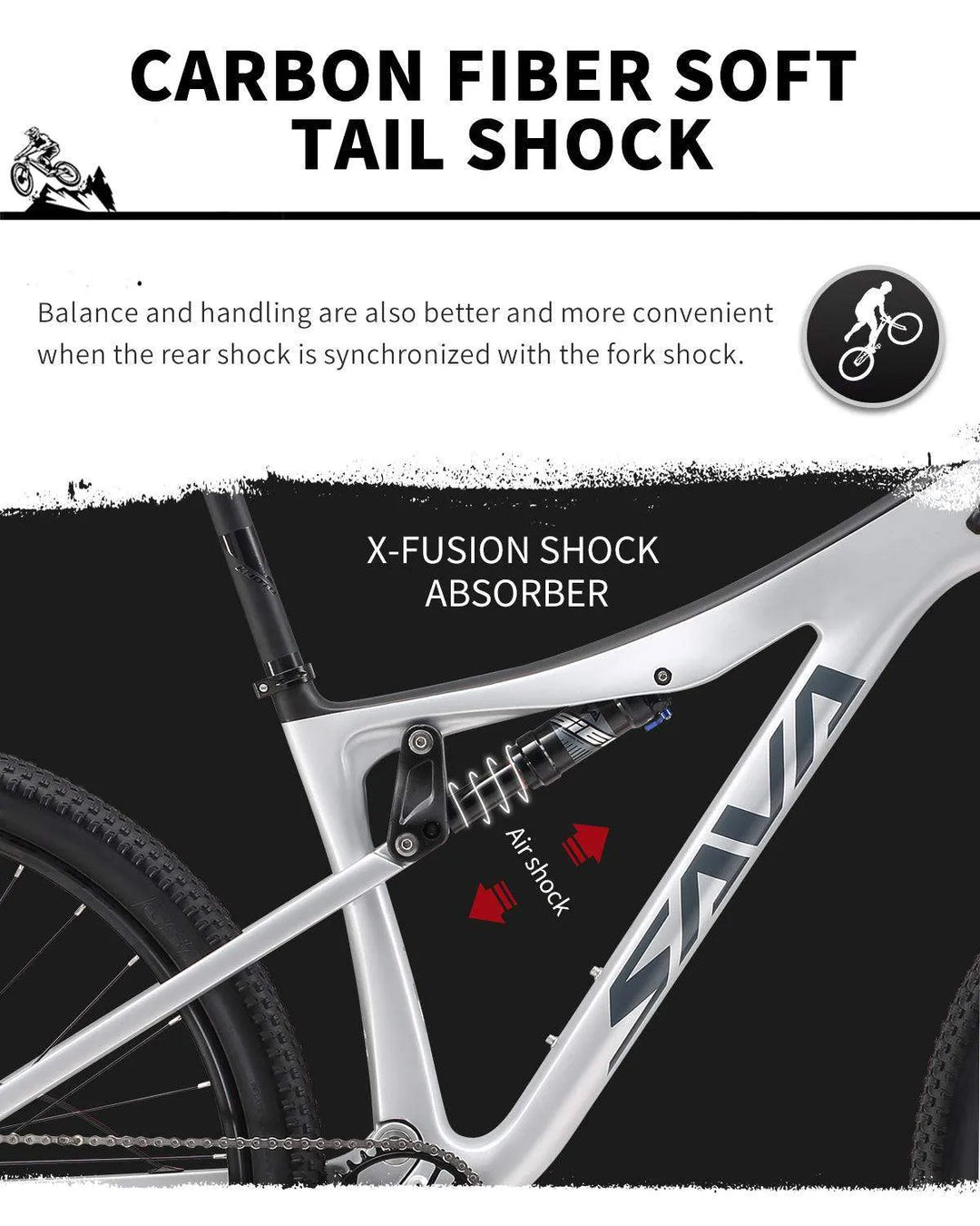 SAVA DENON6.0 Full Suspension Carbon Mountain Bike 12Speed - SAVA Carbon Bike