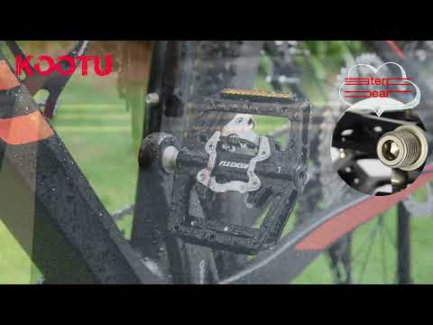 Pedais do Mountain Bike manivela de 9/16" com pedal de bloqueio e pedais planos