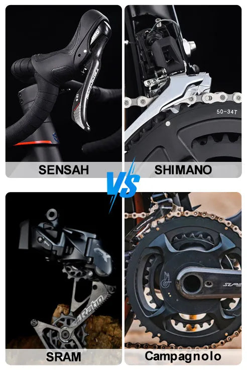 SAVA Carbon bike groupset comparison: Sensah, Shimano, SRAM, and Campagnolo components