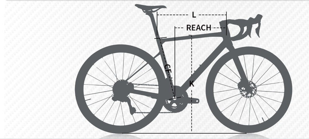 SAVA Carbon bike frame geometry diagram with labeled measurements for road bike fit