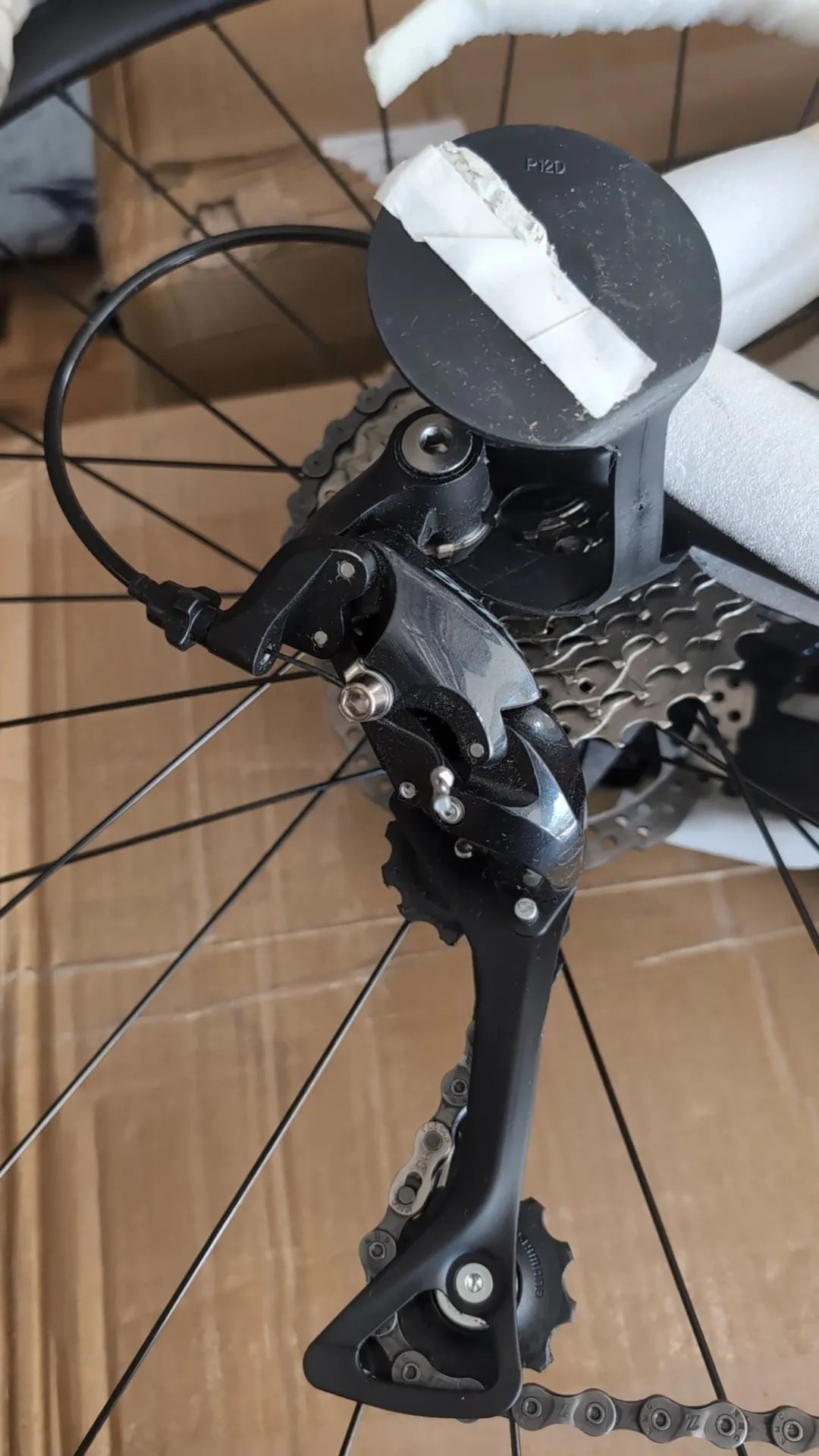 second-hand carbon road bike|shimano sora drivetrain|cable pull hydraulic disc brake