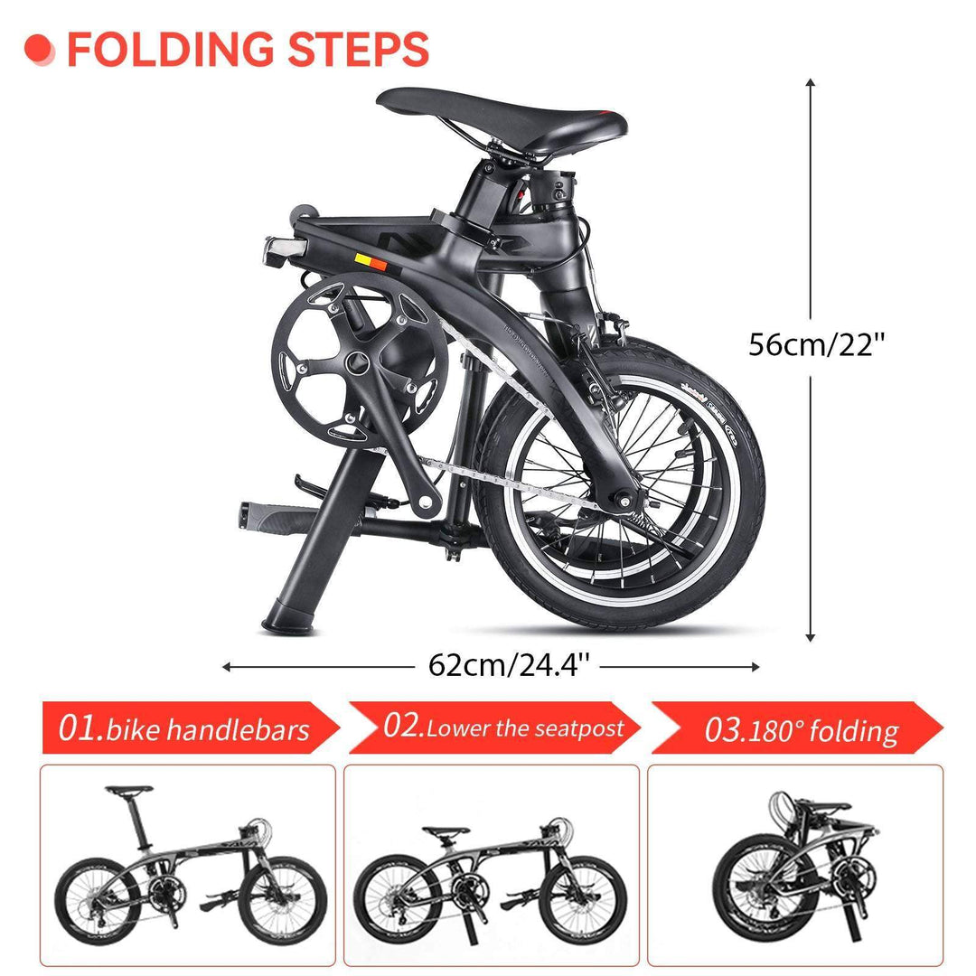 14 Inch SAVA Z0 Carbon Fiber Folding Bike - SAVA Carbon Bike