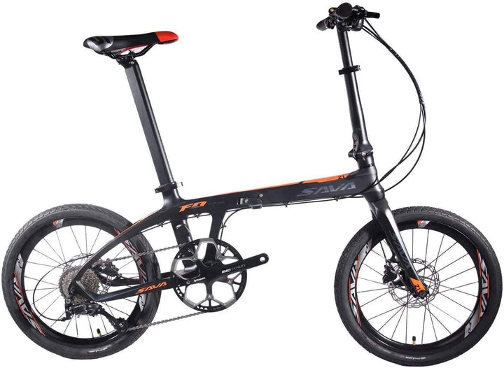 20 Inch SAVA Z1 Carbon Fiber Folding Bike 9Speed - SAVA Carbon Bike