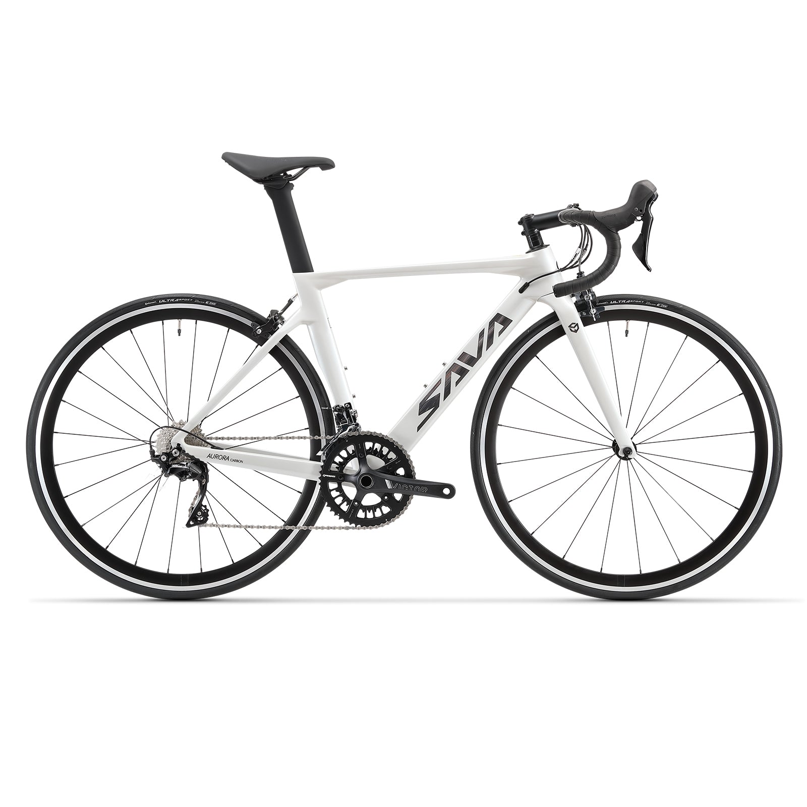 carbon fiber frame road bike-V7-white-usa