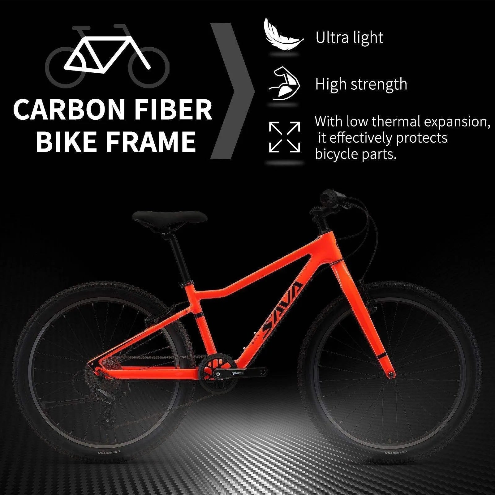 Carbon fiber 2024 kids bike