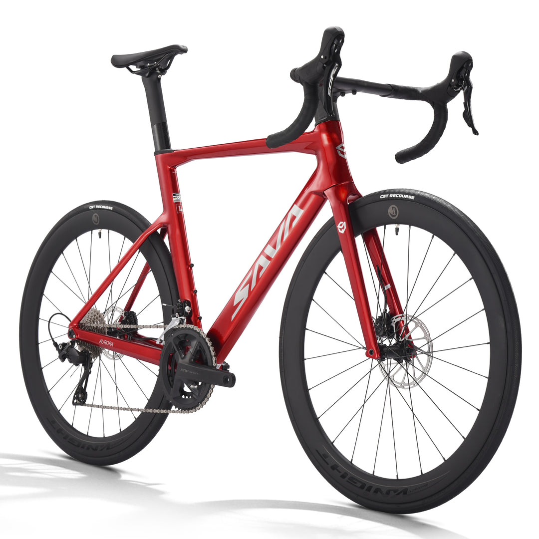 SAVA AK105 Full Carbon Racing Bike 24 Speed -Hydraulic-Shimano 105 R7120, Red / 54cm(L)(5'11