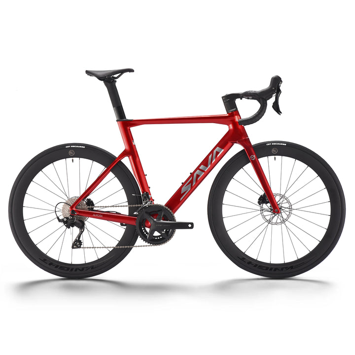 2026 SAVA A7L PRO 105 R7120 carbon road bike red side profile main product image
