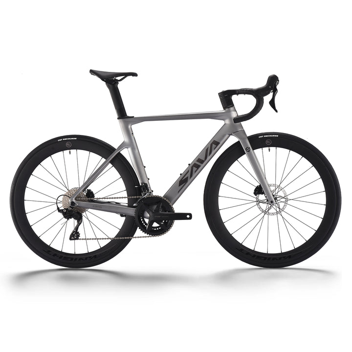 2026 SAVA A7L PRO Full Carbon Road Bike-Gray-Front view