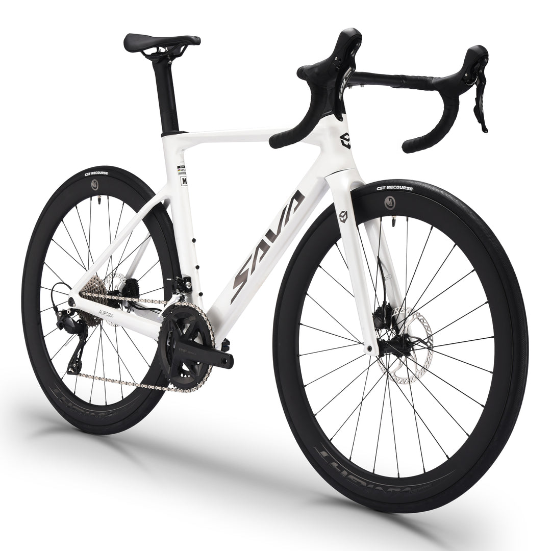 2026 A7L PRO Full Carbon Road Bike-White-45-degree angle