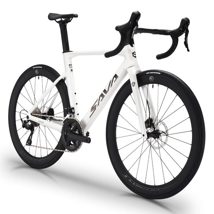 2026 A7L PRO Full Carbon Road Bike-White-45-degree angle