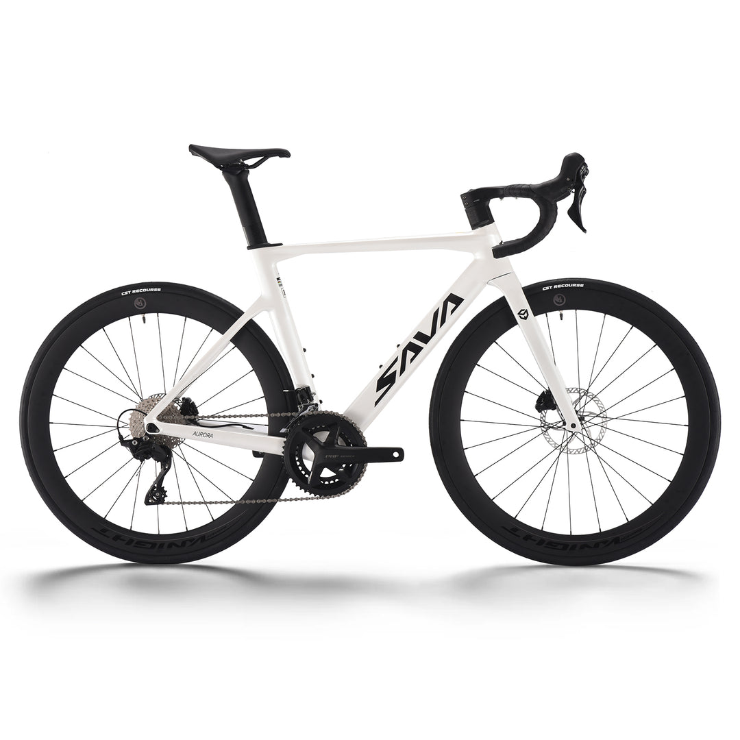2026 SAVA A7L PRO Full Carbon Road Bike-White-Front view