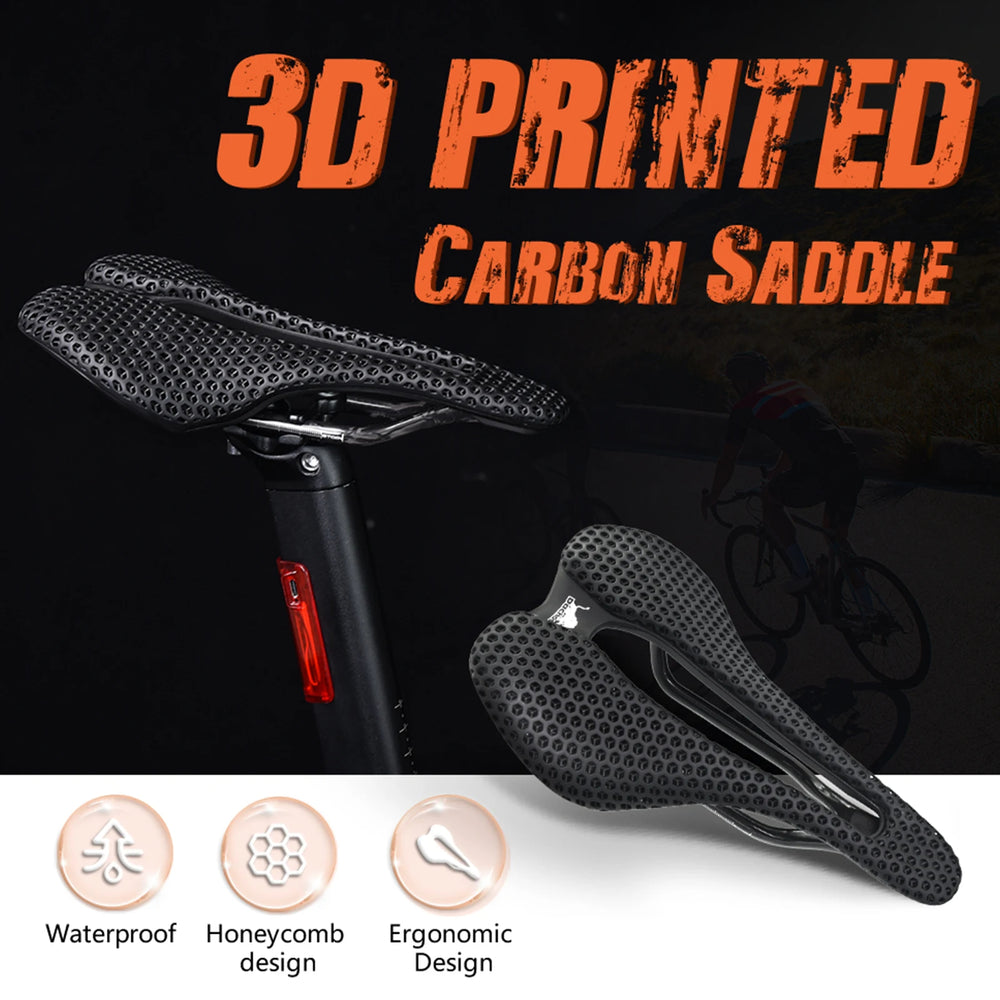3D printed carbon fiber saddle