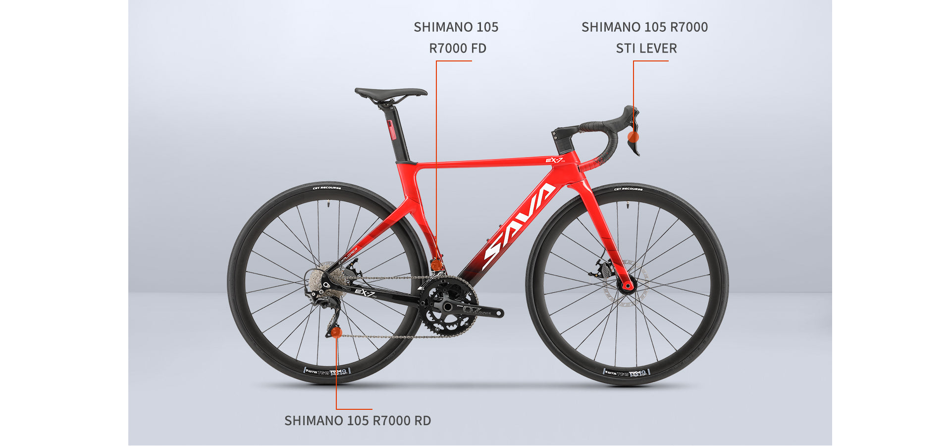 Configuración bicicleta de ruta SHIMANO 105