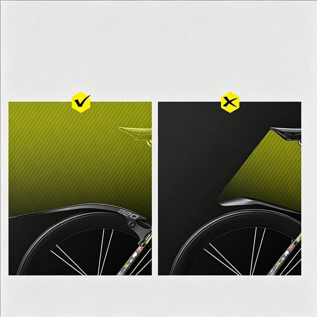 ENLEE road and gravel bike fender tire clearance and installation angle comparison chart