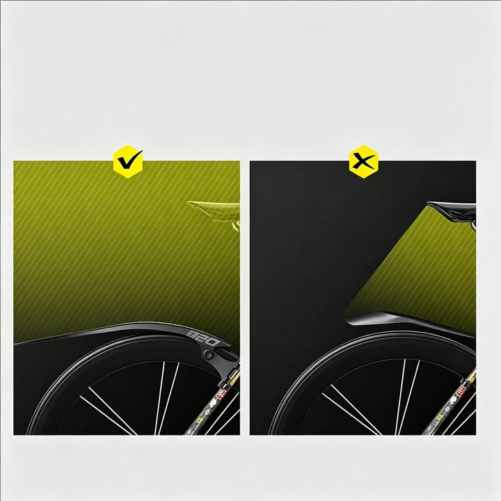 ENLEE road and gravel bike fender tire clearance and installation angle comparison chart