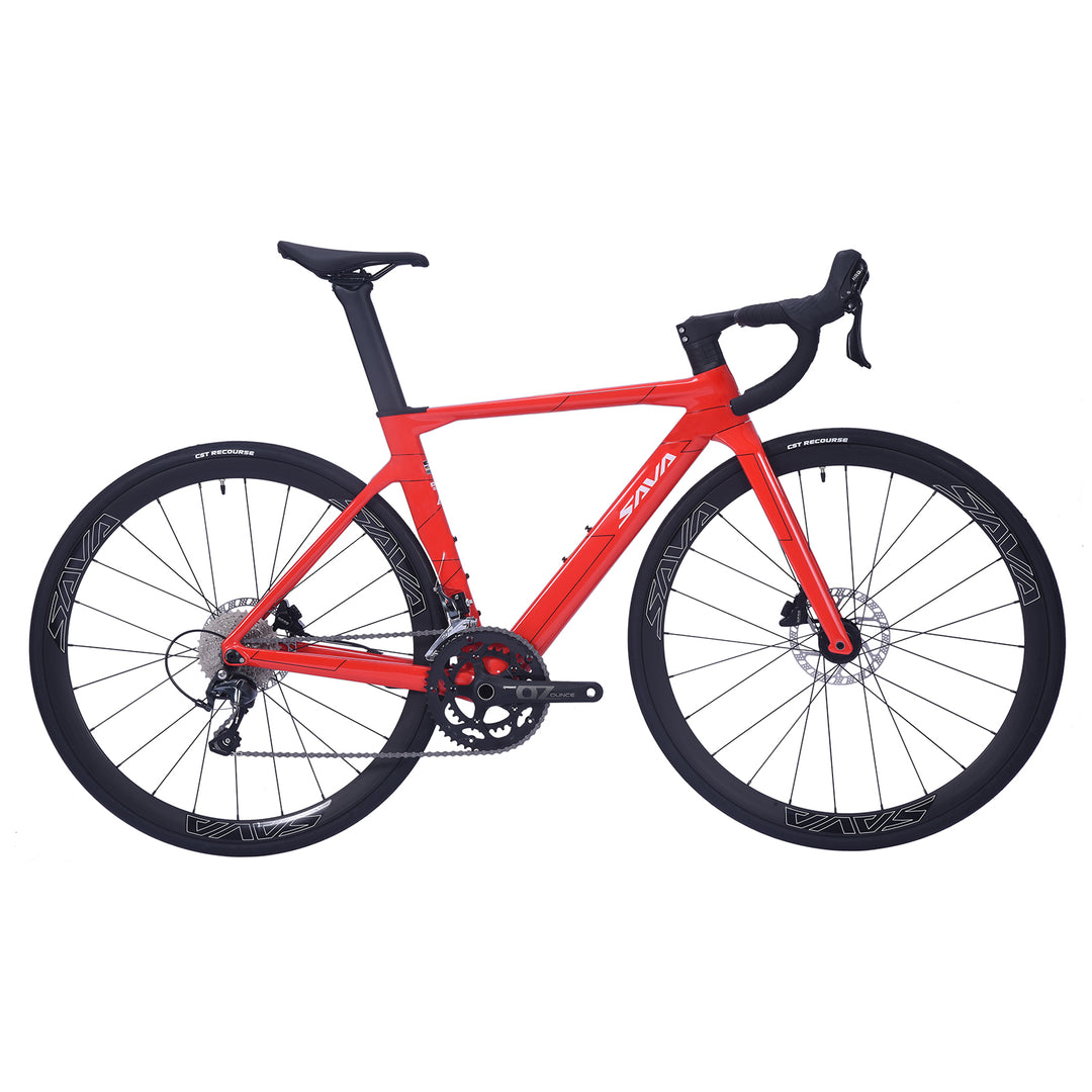 A4 carbon road bike with SENSAH hydraulic shifter lever-red