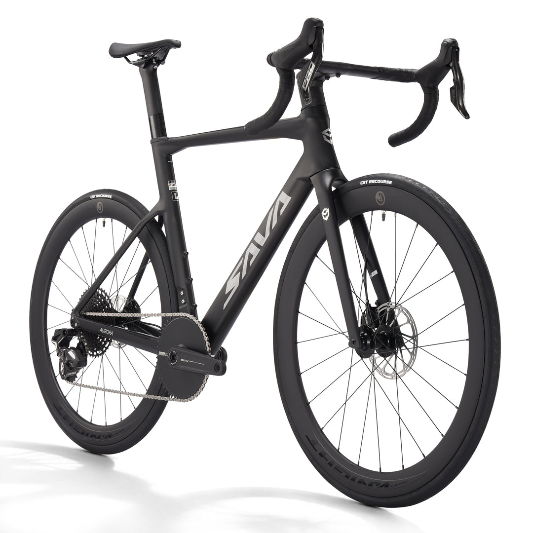 Black a7 se electronic shifting carbon race bike-Side view