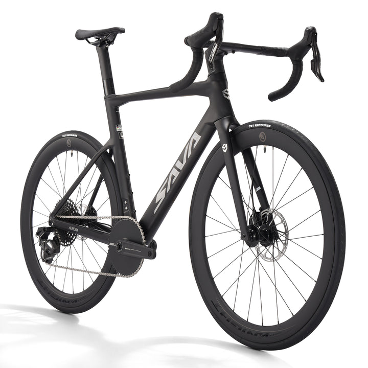 Black a7 se electronic shifting carbon race bike-Side view