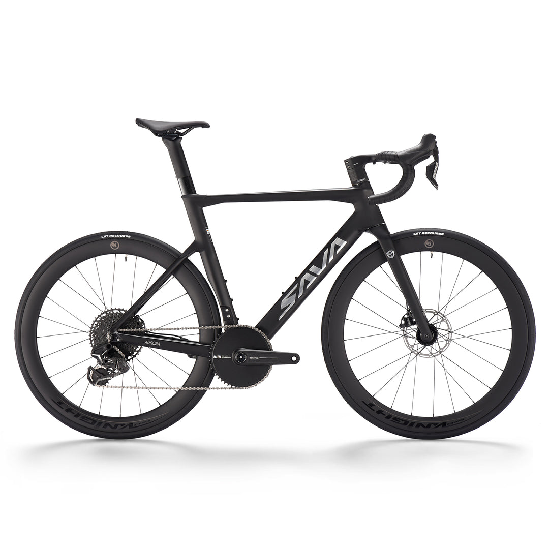 Black 2026 sava a7 se electronic shifting carbon road bike-Front view
