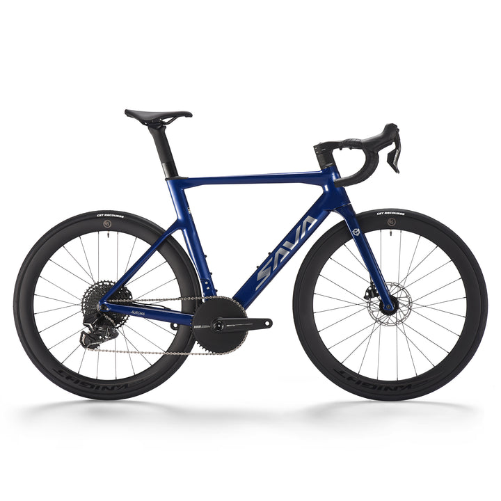 Blue 2026 sava a7 se carbon electronic shifting race bike-Front view