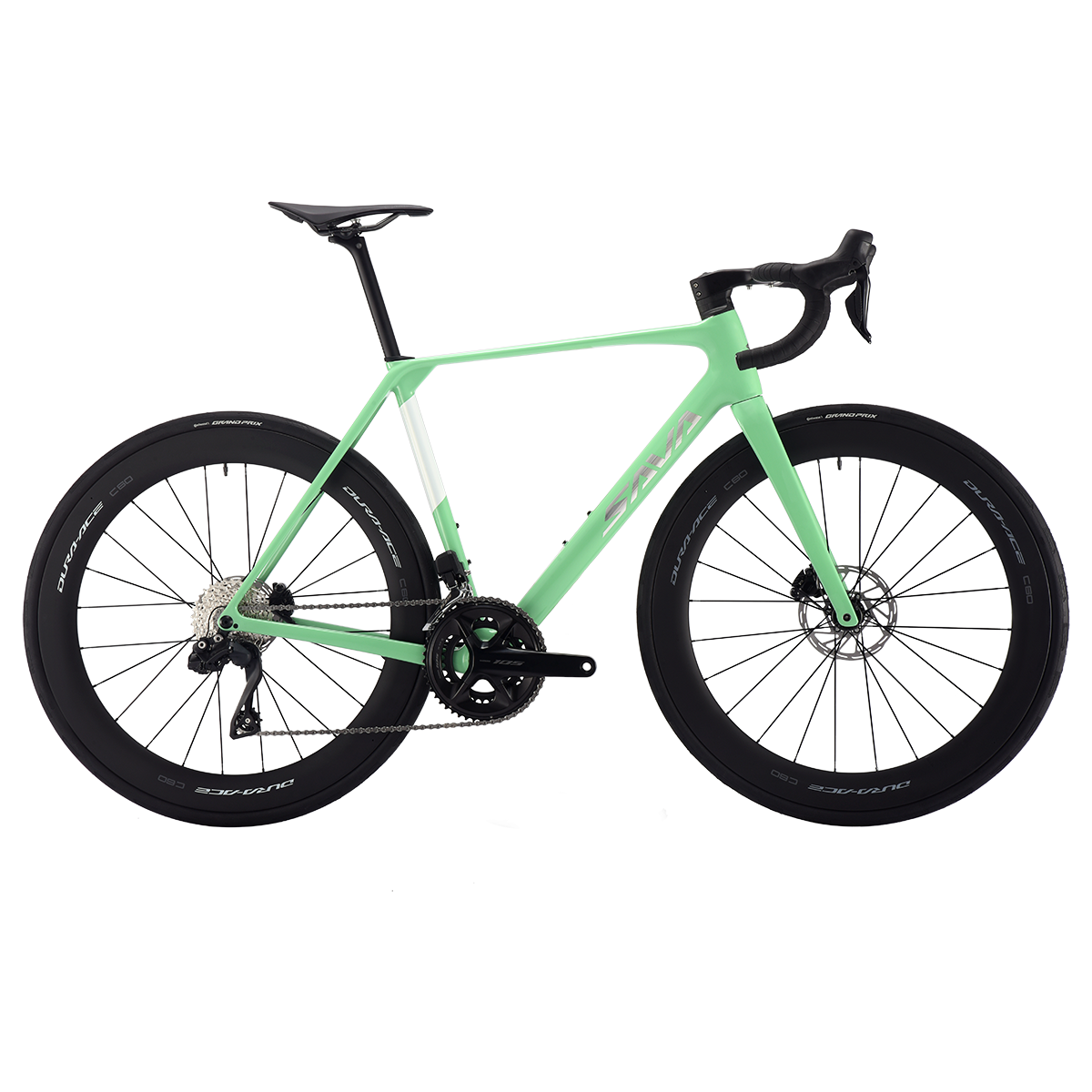 Sava bicicleta de estrada de carbono completo integrado guiador de carbono dura ace di2 24 velocidades bicicleta de corrida