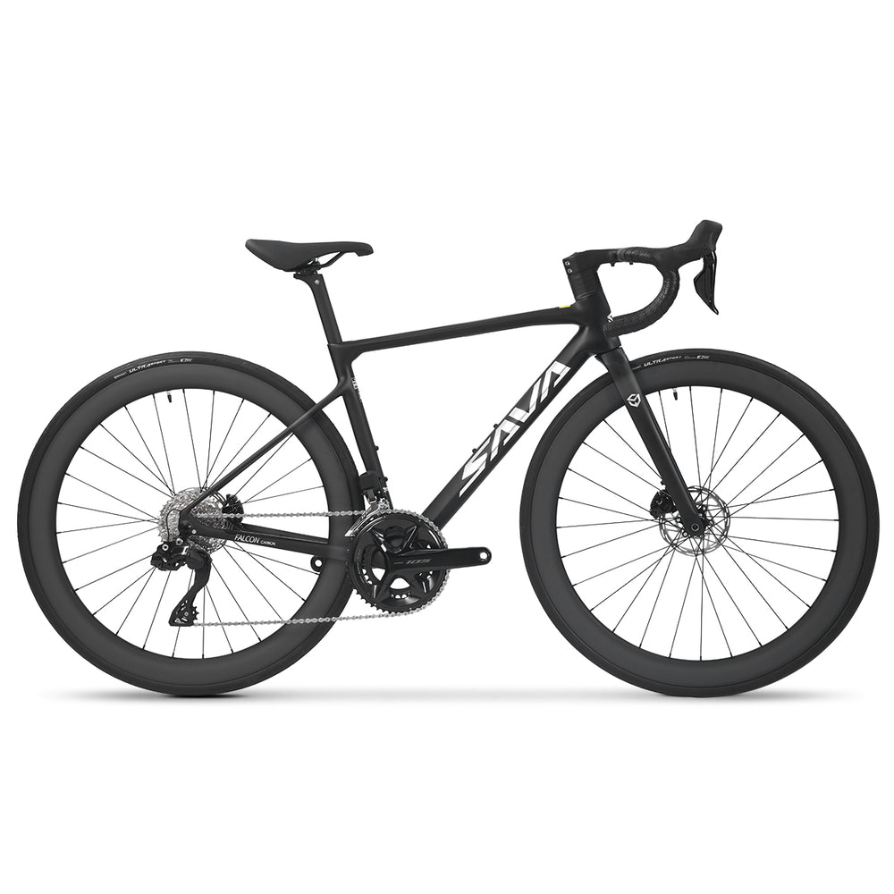 Black FALCON 7.0 Di2 Full Carbon Road Bike