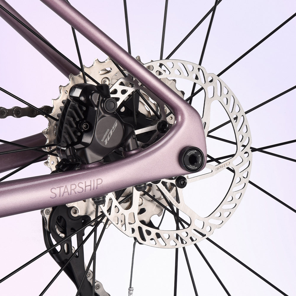 SAVA NEW STAR SHIP Carbon Fiber Road Bike Rear Disc Brake - Shimano 105 R7170 Hydraulic Brake Closeup