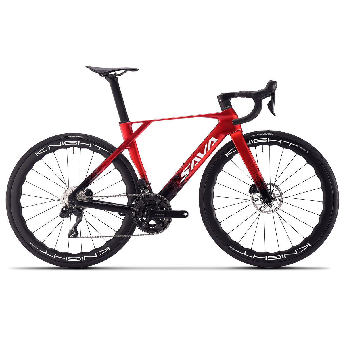 sava Blade SLR7 W45 700C carbon wave pattern wheels|Red