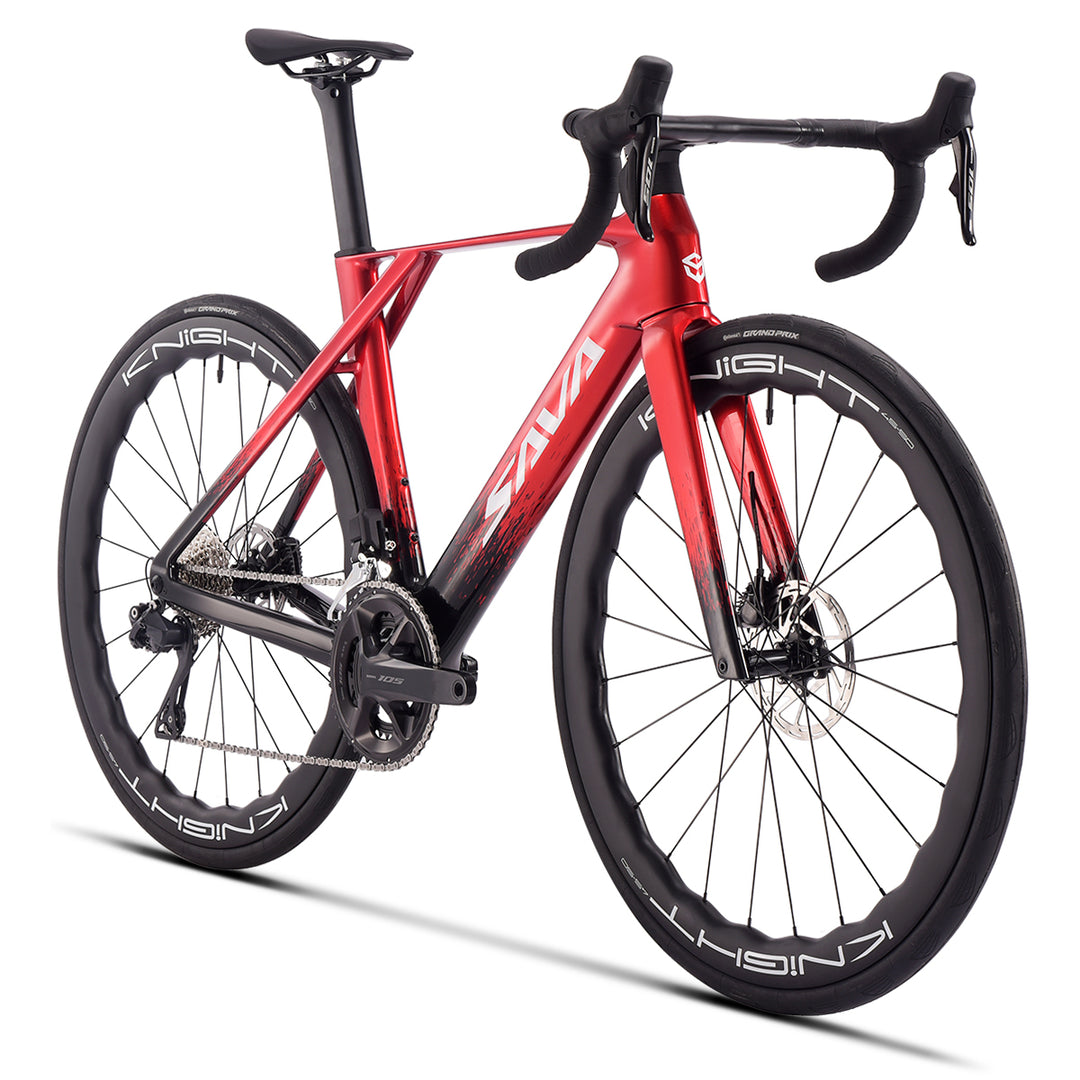 SAVA Blade SLR7 lightweight carbon road bike 24 speed-Red
